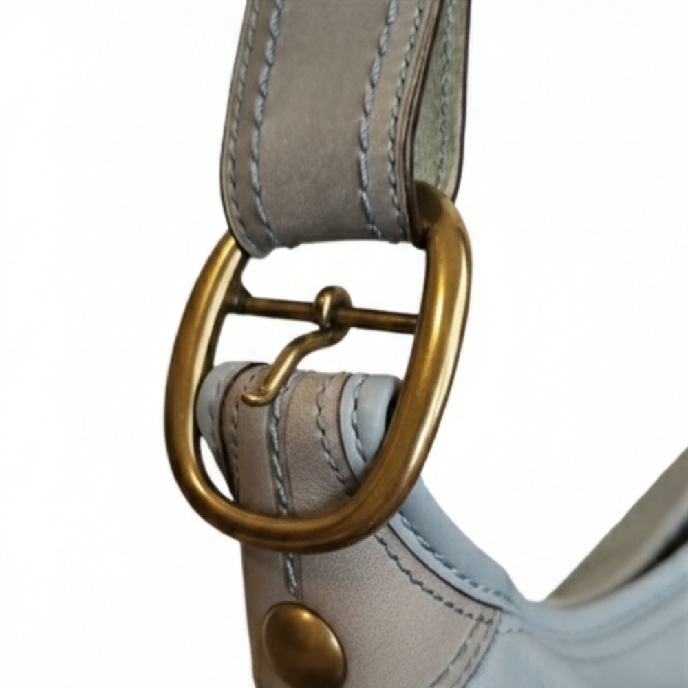 Coach 2007 Bleecker Leather Bucket Bag | Sky Blue #11422 - Picture 8 of 11